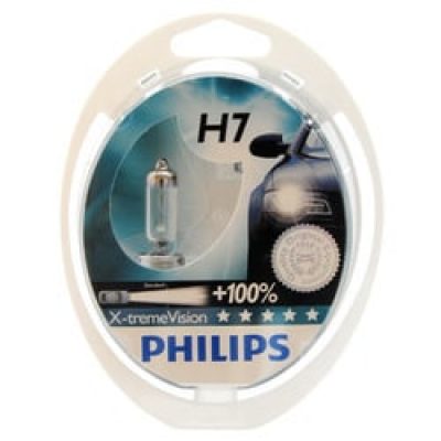 Галогенные лампы Philips H7 X-treme Vision + 100% (2 шт.)