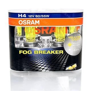 Комплект галогенных автоламп OSRAM H4 FOG BREAKER 2600°К +60%